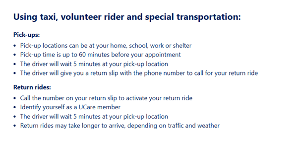 UCare Transportation MN